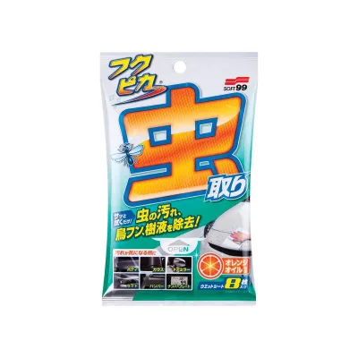 Soft99 Fukupika Bugs & Droppings Removal Wipes