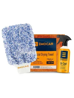 W-Coat + Mitt de lavado + Toalla de bucle especial W-Coat + Wash Mitt + Special Twisted Loop Towel