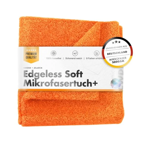 toalla de tacto suave sin borde 500GSM naranja poliertuch 40×40cm 40 cm ampliado