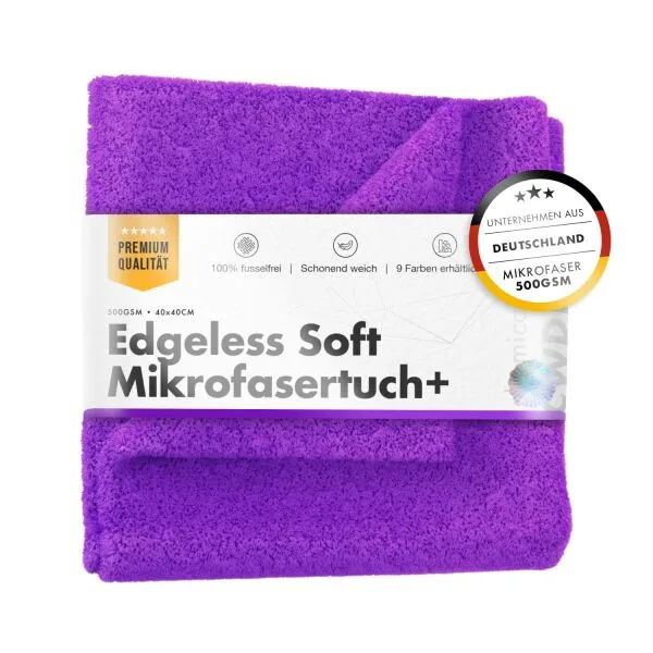 química sin borde Toalla de toque suave 500GSM Violett Poliertuch 40×40cm 40 cm ampliado
