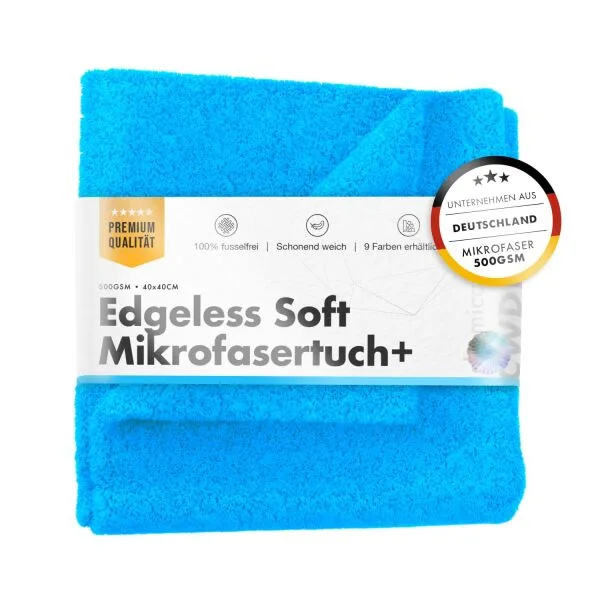 químicoworkz toalla de toque suave sin borde 500GSM Blau Poliertuch 40×40cm 40 cm ampliado