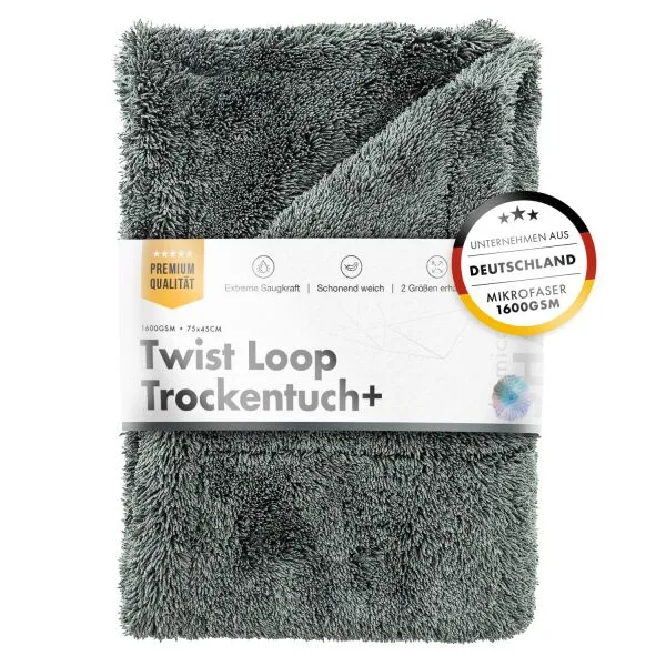 químicabraz toalla doble 1600GSM Grau paño de secado 50×80cm 80 cm ampliado