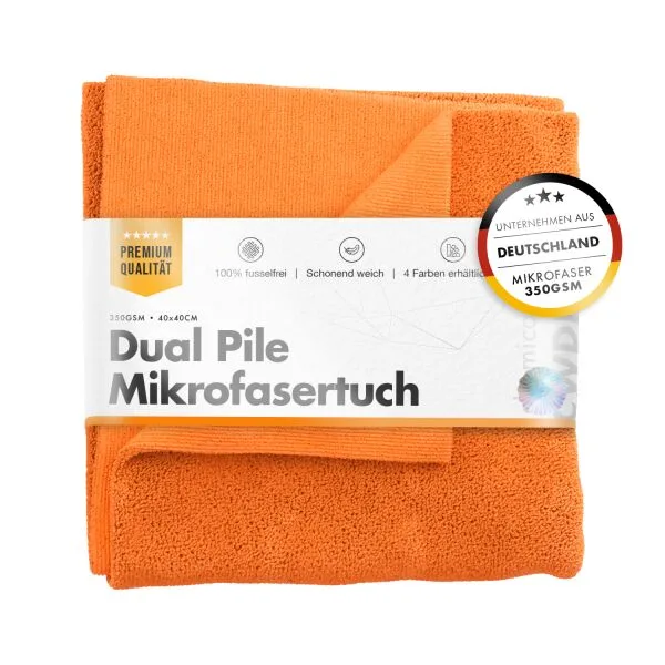 química Pile doble toalla naranja Allzwecktuch 350GSM 40×40 ampliado
