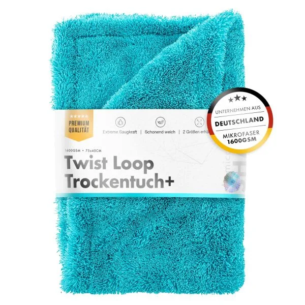 químicabraz toalla doble 1600GSM Türkis paño de secado 50×80cm 80 cm ampliado