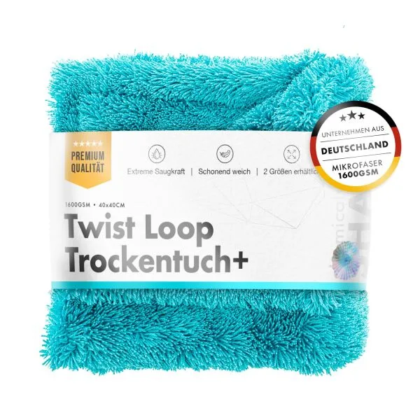 químicabraz toalla doble 1600GSM Türkis paño de secado 40x40cm 40 cm ampliado