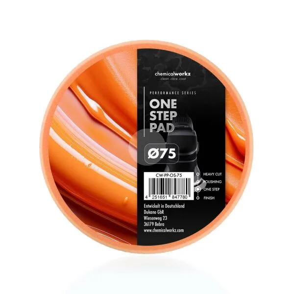 química One Step Performance Pad 75mm naranja ampliado