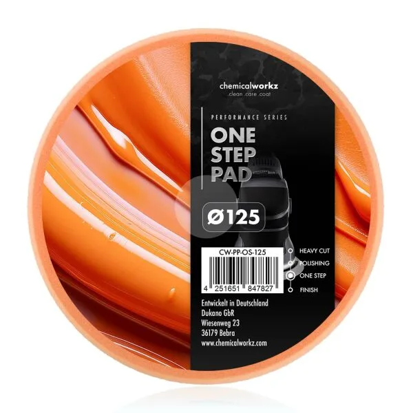química One Step Performance Pad 125mm naranja