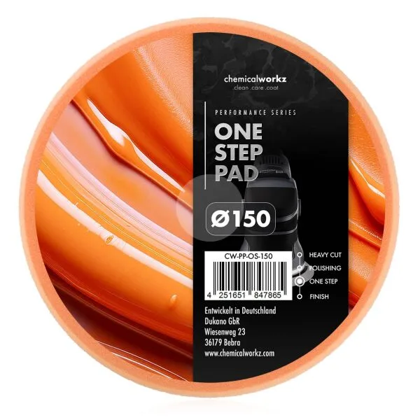 química One Step Performance Pad 150mm naranja ampliado