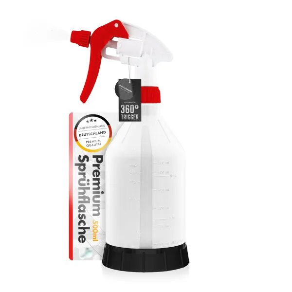 biberón de radio químico rojo con 360° del cañón 500 ml ampliado