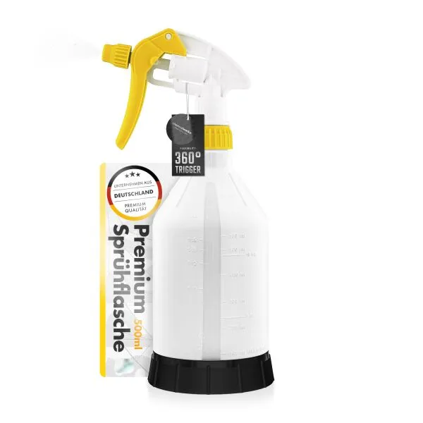 botella de pulverización química Amarillo con 360° Cañón Trigger ampliado
