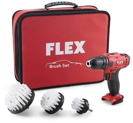 Flex Equipment Atornillador a batería FLEX con juego de cepillos DD 10.8 Juego de cepillos ampliado