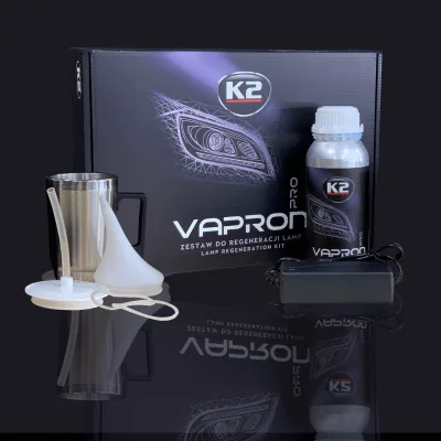 K2 Vapron Pro — Kit de restauración de faros por vaporización 1 ud — kit completo con 600 ml
