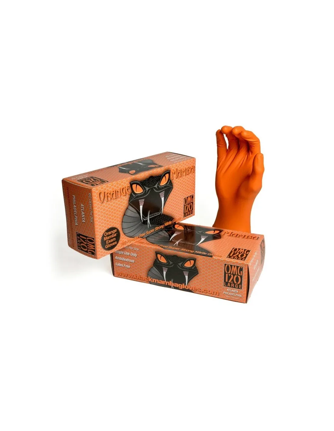 Black Mamba ORANGE MAMBA Guantes ampliado