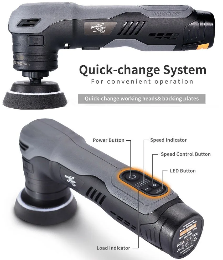 Shinemate EB210 Mini Polisher Kit ampliado