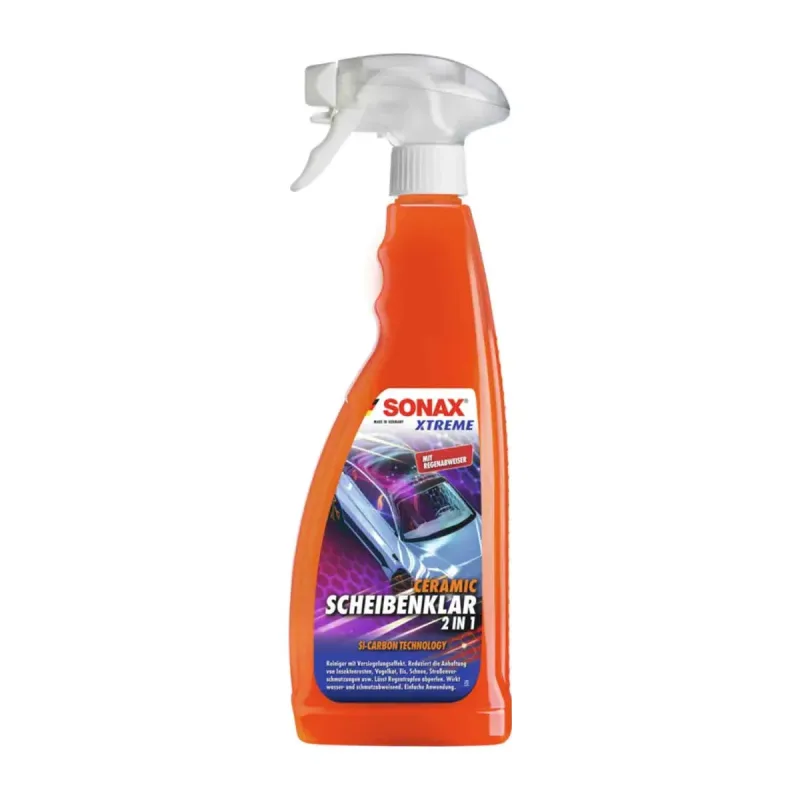SONAX XTREME Sellador de vidrios cerámico transparente 2 en 1 para parabrisas 750 ml