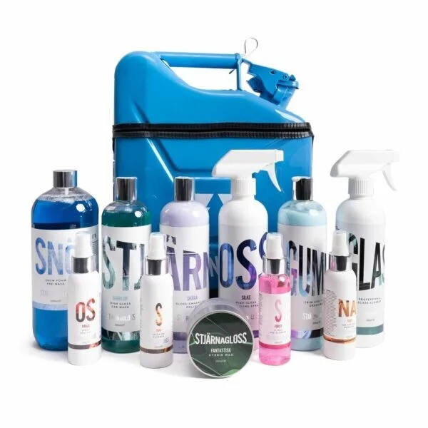 Stjarnagloss STJÄRNAGLOSS FUEL DETAILING CAN KIT GT3 SHARK BLUE LIMITED EDITION ampliado