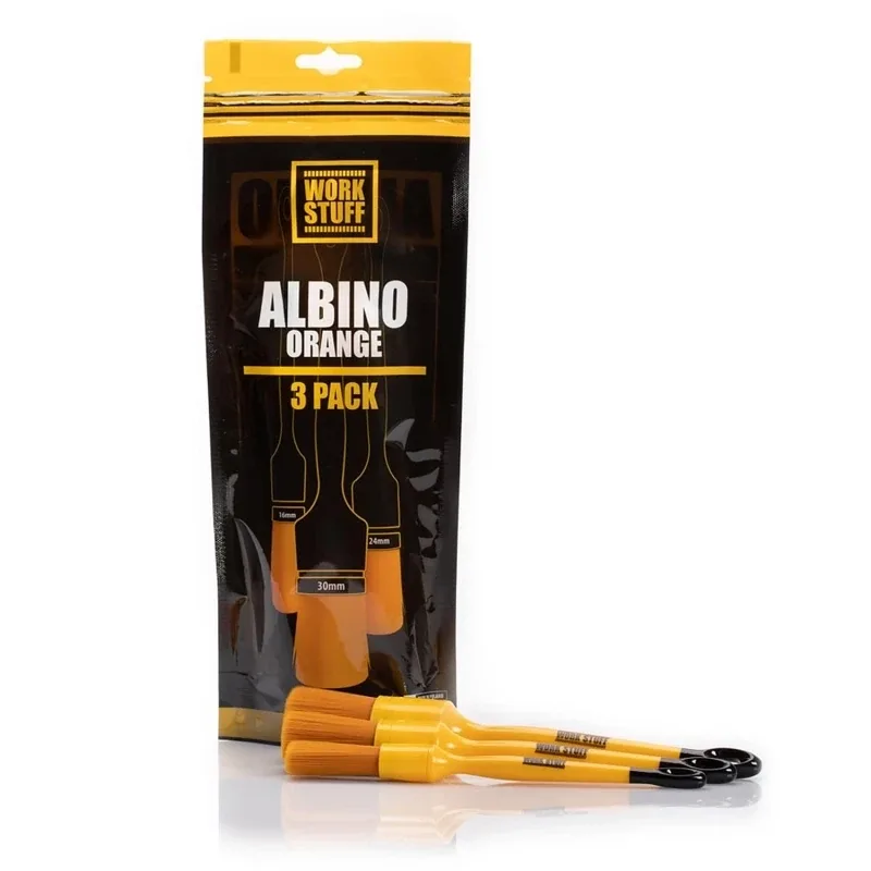 Work Stuff Pincel de detailing Albino Orange 3 pack ampliado
