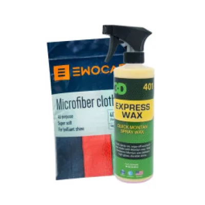 3D Car Care 3D Express Wax + Ewocar Cloth Set 320GSM