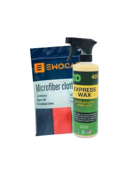 3D Car Care 3D Express Wax + Ewocar Cloth Set 320GSM ampliado