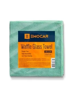 Ewocar Waffle Toalla para cristales ampliado