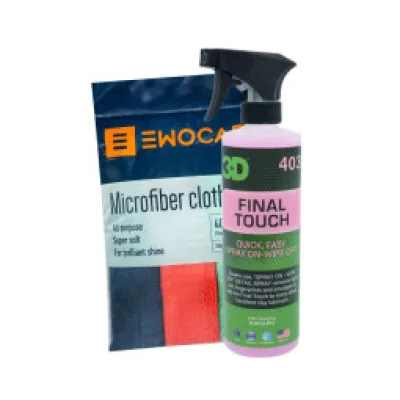 3D Car Care 3D Final Touch + Ewocar Cloth Set 320GSM