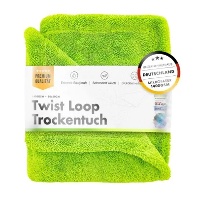 ChemicalWorkz Shark Twisted Loop Towel 1400GSM verde paño de secado