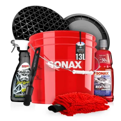 SONAX cubo de lavado Set 13L RichFoam + FelgenBeast + accesorios (8 piezas)