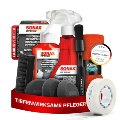 SONAX Kit de limpieza y protección para capotas (10 piezas)