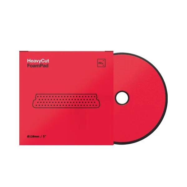 Koch Chemie Heavy Cut Foam Pad esponja de pulido Ø126mm rojo ampliado