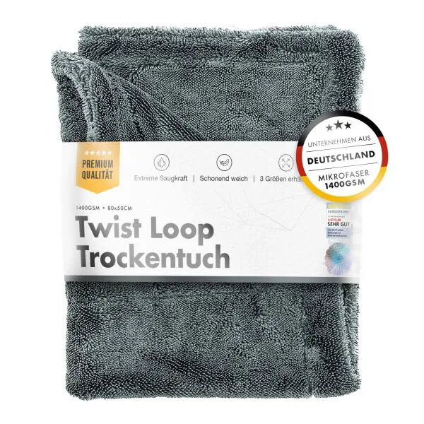 ChemicalWorkz Shark Twisted Loop Towel 1400GSM gris paño de secado