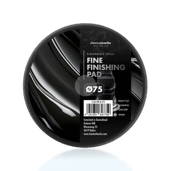 ChemicalWorkz Fine Finishing Performance Pad 75mm negro ampliado
