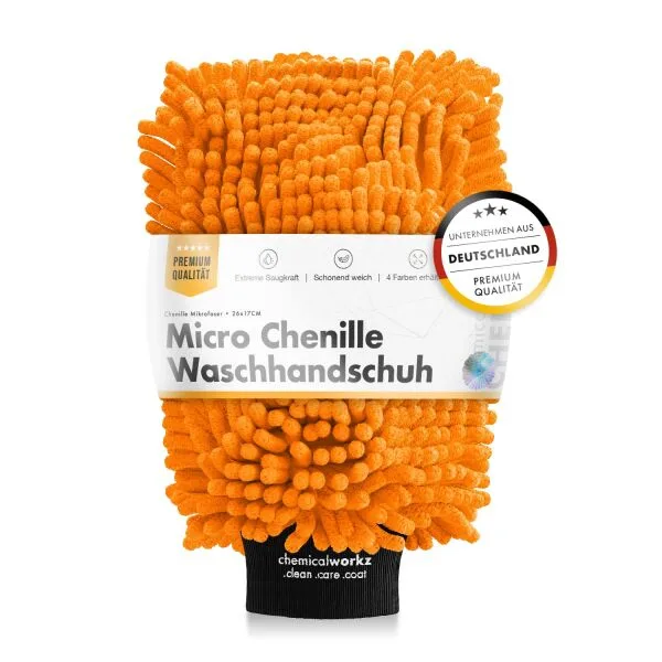 ChemicalWorkz Chenille Guante de lavado Orange ampliado