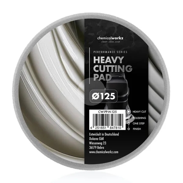 ChemicalWorkz Heavy Cutting Performance Pad 125mm gris ampliado