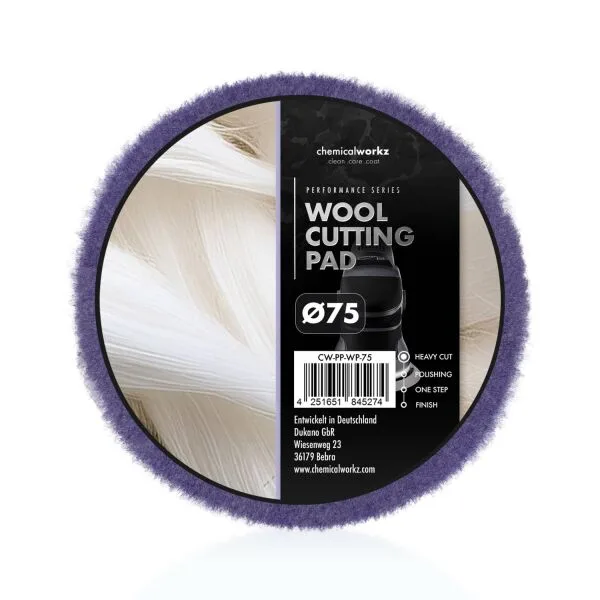 ChemicalWorkz Wool Cutting Perfomance Pad 75 mm ampliado