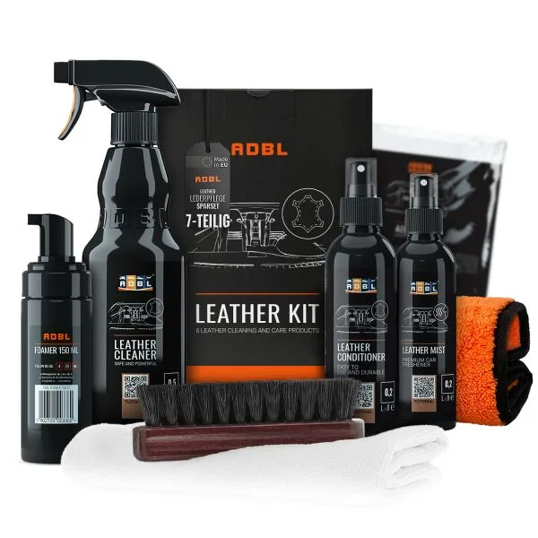 ADBL cuidado de cuero Set Leather Experience + paño de pulido (8 piezas)