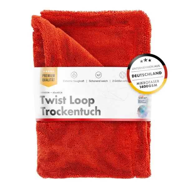 ChemicalWorkz Shark Twisted Loop Towel 1400GSM rojo paño de secado