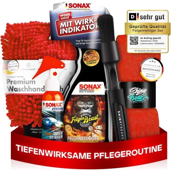SONAX limpiallantas Set FelgenBeast + accesorios (5 piezas) ampliado