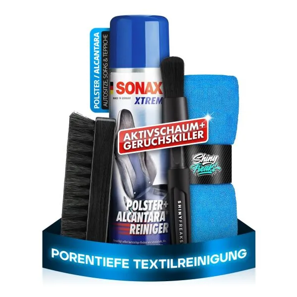 SONAX Polsterpflege Set XTREME Polster+AlcantaraReiniger 400ml + accesorios (4 piezas) ampliado
