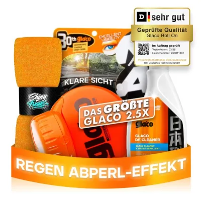 Soft99 cristal Set Glaco De Cleaner & Roll On MAX + paño (3 piezas)
