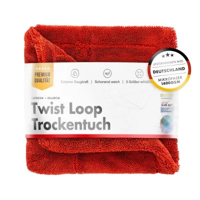 ChemicalWorkz Shark Twisted Loop Towel 1400GSM rojo paño de secado