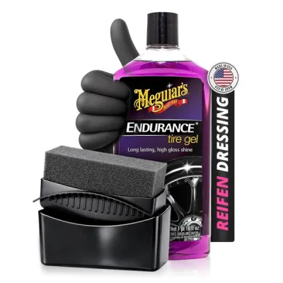 Meguiar's Reifenpflege Set Endurance Tire Gel + accesorios (3 piezas)