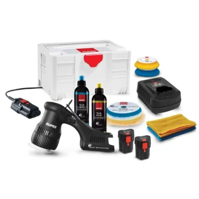 RUPES BigFoot HLR75 iBrid Mini pulidora kit de lujo, 14 piezas