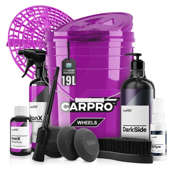 CarPro cubo de lavado Set 19L Ruedas claras + accesorios (13 piezas) ampliado