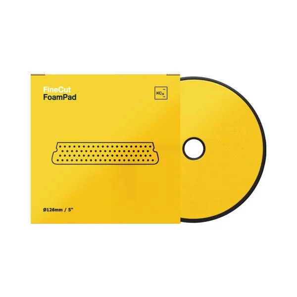 Koch Chemie Fine Cut Foam Pad esponja de pulido Ø126mm amarillo