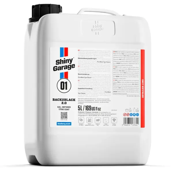 Shiny Garage Back2Black 2.0 Acondicionador de neumáticos Blue Berry 5 L ampliado