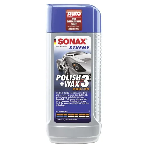 SONAX XTREME Polish+Wax 3 Hybrid NPT 500 ml ampliado