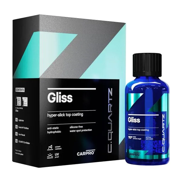 CarPro Gliss Top Coat cerámico sellador Kit 50 ml ampliado