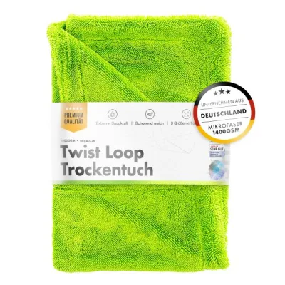 ChemicalWorkz Shark Twisted Loop Towel 1400GSM verde paño de secado